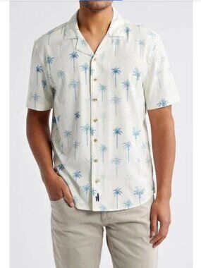 NWT Johnnie-O Willie Hangin' Out Short Sleeve Button Up Shirt Sz XL